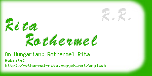 rita rothermel business card